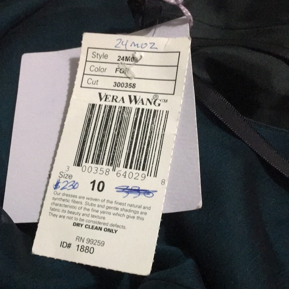 NWT— Vera wang silk evening dress……240 - Picture 9 of 13